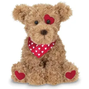 Harry Hugglesmore Plush Stuffed Animal Puppy Dog with Hearts