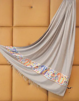 Natural Grey Kani Pashmina Shawl 6067